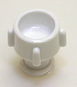 Female non-vented cap, white. Material: Polycarbonate. Model 1013